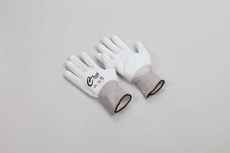 Work Force White PU Coated Nylon Gloves