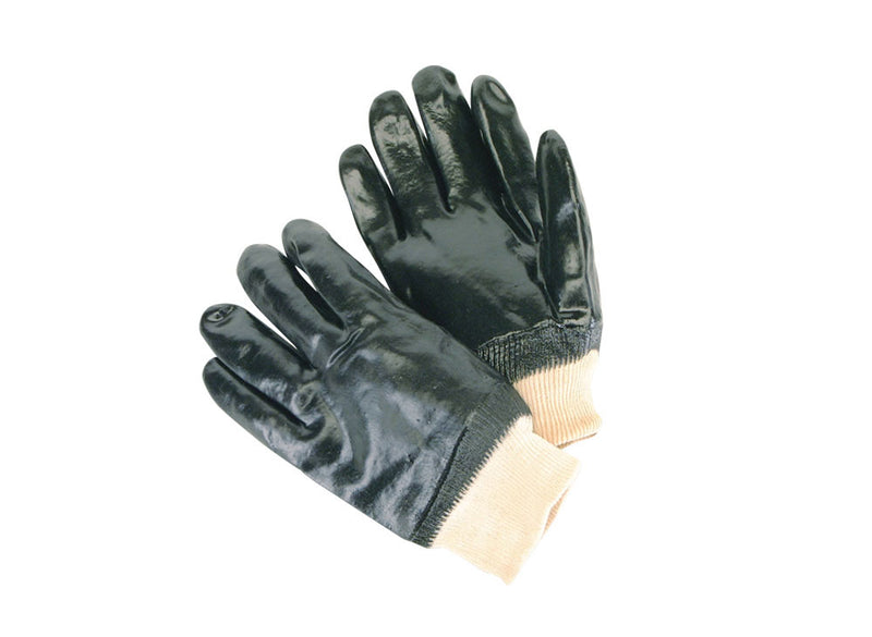Work Force 8-1KW Smooth Finish Black PVC Knit Wrist Gloves