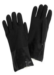 Work Force Black, Rough Finish, PVC, Jersey Lined Gloves