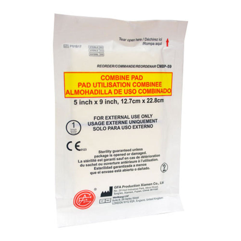 Genuine First Aid Sterile Combine ABD Pad Sterile 5" x 9"