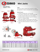 Zinko Mini Compact Hydraulic Bottle Jacks