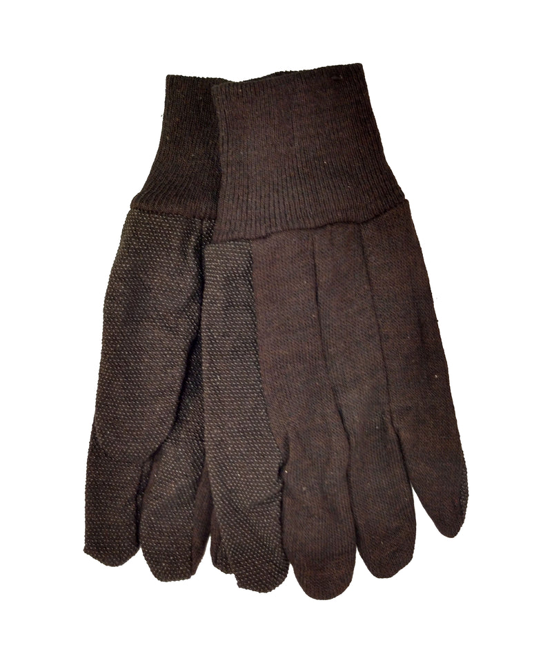 Work Force 1-49PD – Brown Jersey Mini Dot Gloves
