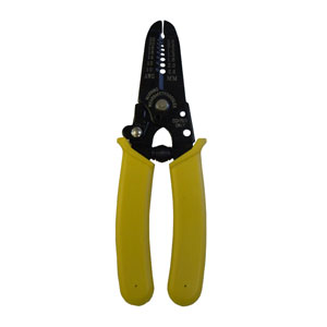 Velley 6.5" Professional Wire Stripper - Yellow Grips, 10 - 22 AWG