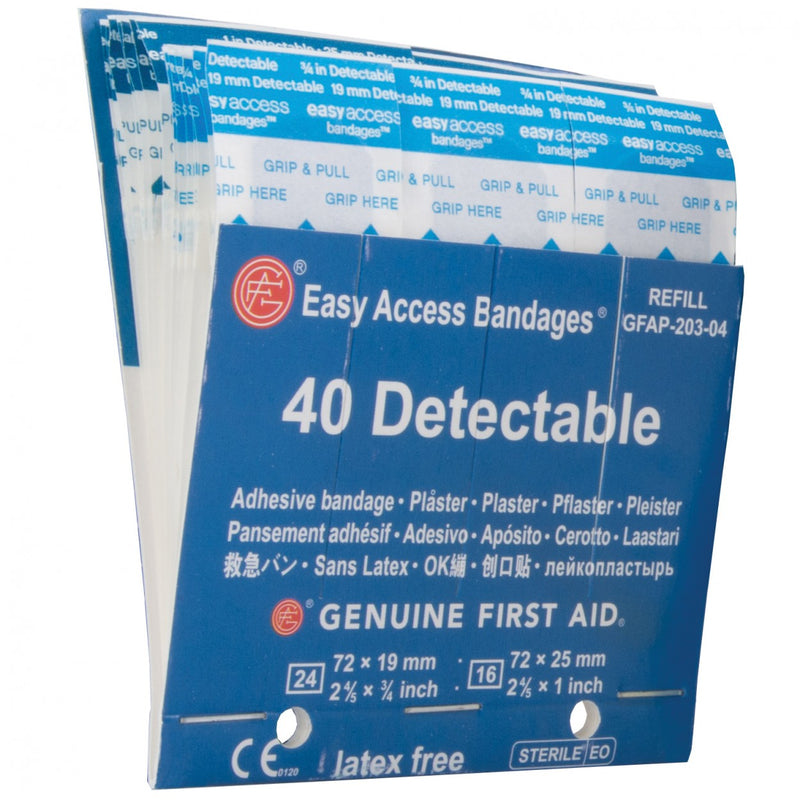 Genuine First Aid Easy Access Bandages Metal Detachable Assorted 400 Count