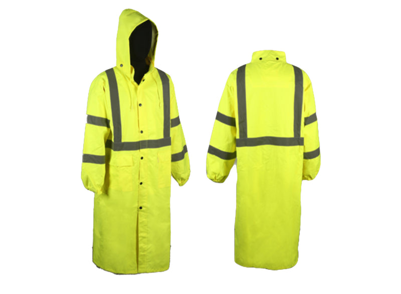 Work Force Hi-Viz 49″ Long Raincoat