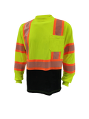Long Sleeve Reflective High-Viz Shirt Honeycomb Stripes