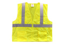 Work Force Class 2 Reflective Lime Safety Vest With Zipper, Solid Fabric