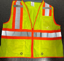 Work Force Class 2 Lime Safety Vest: ANSI 107-2015 Compliant