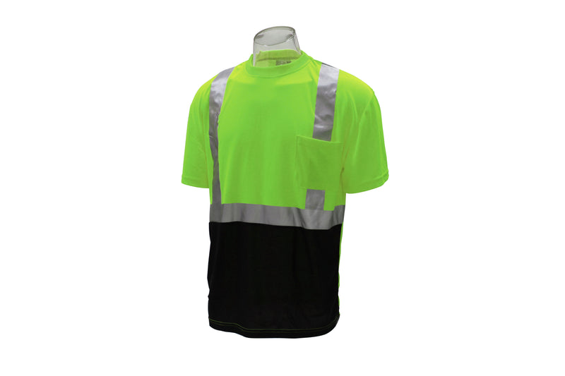 Work Force Class 2 Lime Short Sleeve T-Shirt With Black Bottom