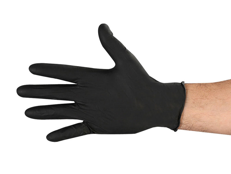 Work Force Black Disposable Nitrile Gloves