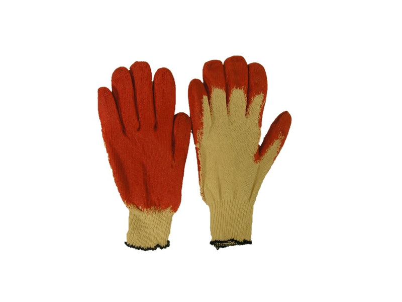Work Force Red Latex Lightly Coated Palm Knit Gloves