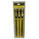 3Pc. 8" Rasp File Assortment Set with Soft Touch Handles