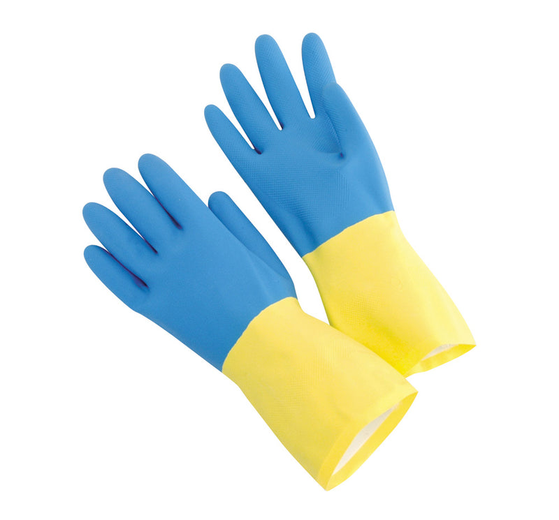 Work Force Blue/yellow Flocklined Gloves