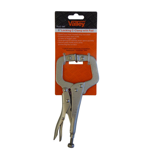Valley Locking C-clamp With Pads, CR-V