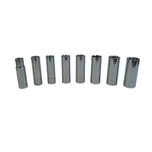 Valley 8 Pc. 1/2" Dr. Deep Socket, Cr-v, Pro-series (1/2-15/16")