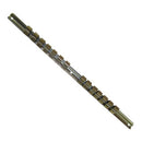 Boston Industrial  Socket Holder, 14 Clips 1/4" 3/8" 1/2" Dr.