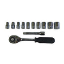 Valley 12 Pc. 1/2" Dr. Socket Set W/ratchet, Cr-v (10-24mm)