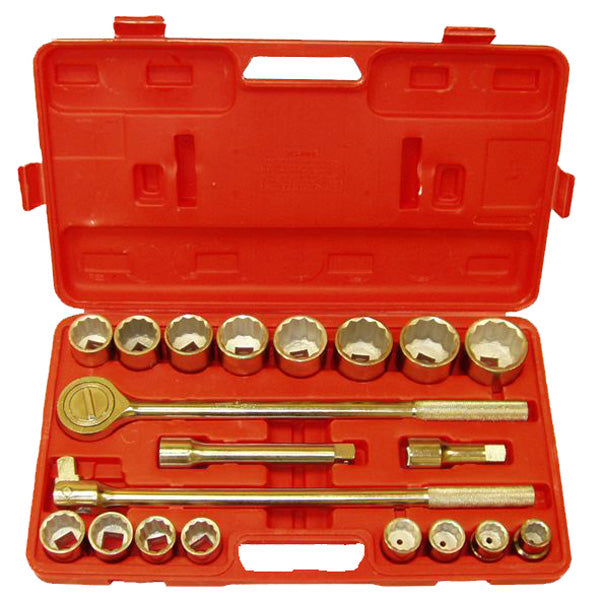 21 Pc. 3/4" Dr. Socket Set, Cr-v, Blow-mold Case (Sae)