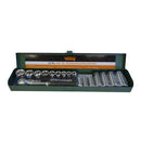 Valley 21 Pc. 3/8" Dr. Socket Set, Metal Case, CR-V (SAE)