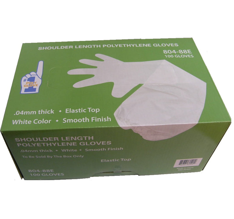 Work Force Elastic Top, Shoulder Length Poly Gloves 1000