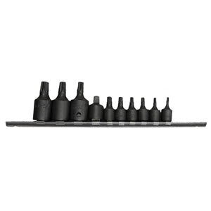 Boston Industrial 10 Pc. Star Bit Socket Set, Cr-v