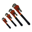 Heavy Duty Pipe Wrench Forged Jaws Foam Matte Grip 8" to 48"