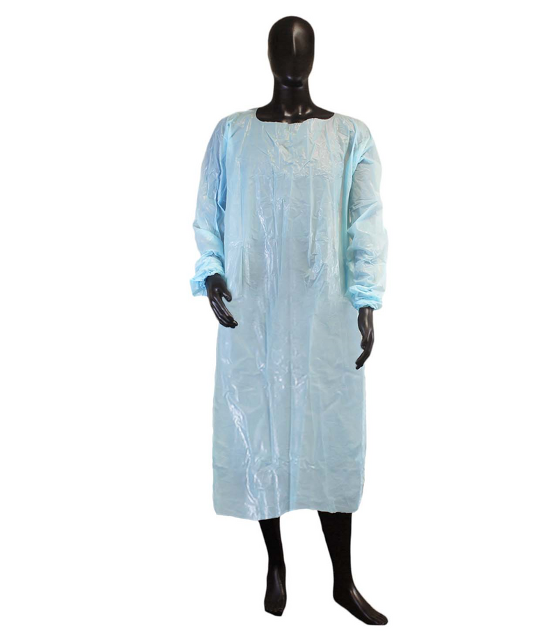 Work Force Blue Isolated Polyethylene Gown