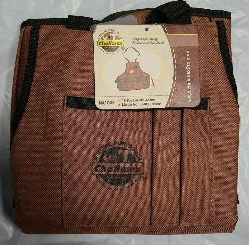 Chalimex NA1039 Professional 18 Pocket & Tool Apron Hvy 600D Nylon