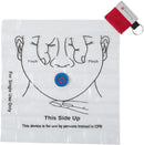 Genuine First Aid CPR Mini Kit w/ Key Ring Pouch One Way Valve Mask