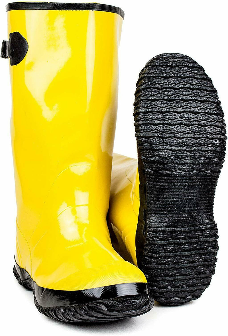 Workforce Yellow Rubber Over Shoe Slush Boots W/Adjustable Buckle Size 8-18